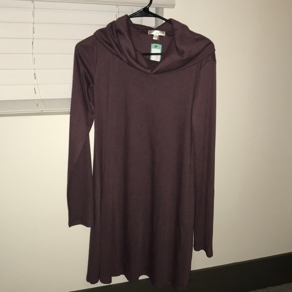 Dark purple Mine Britton Nori Ribbed Dress